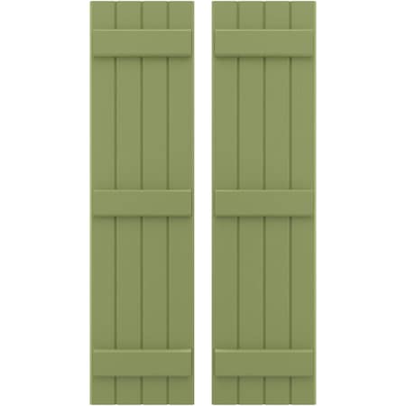 Ekena Millwork Americraft 4-Board, 3 Batten Exterior Real Wood Joined Board-n-Batten Shutters, ARW401BB414X48MGH, PR ARW401BB414X48MGH